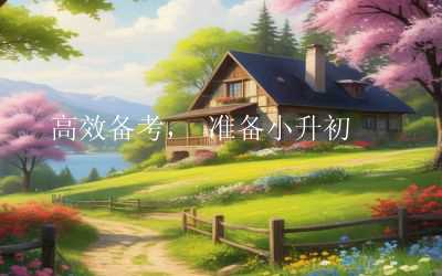 高效备考， 准备小升初