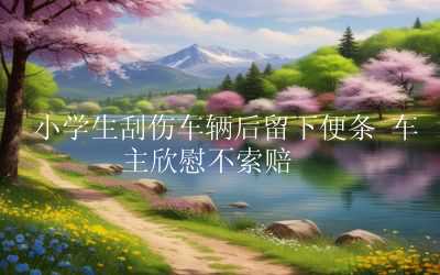 小学生刮伤车辆后留下便条 车主欣慰不索赔