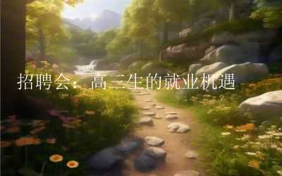  招聘会：高三生的就业机遇 